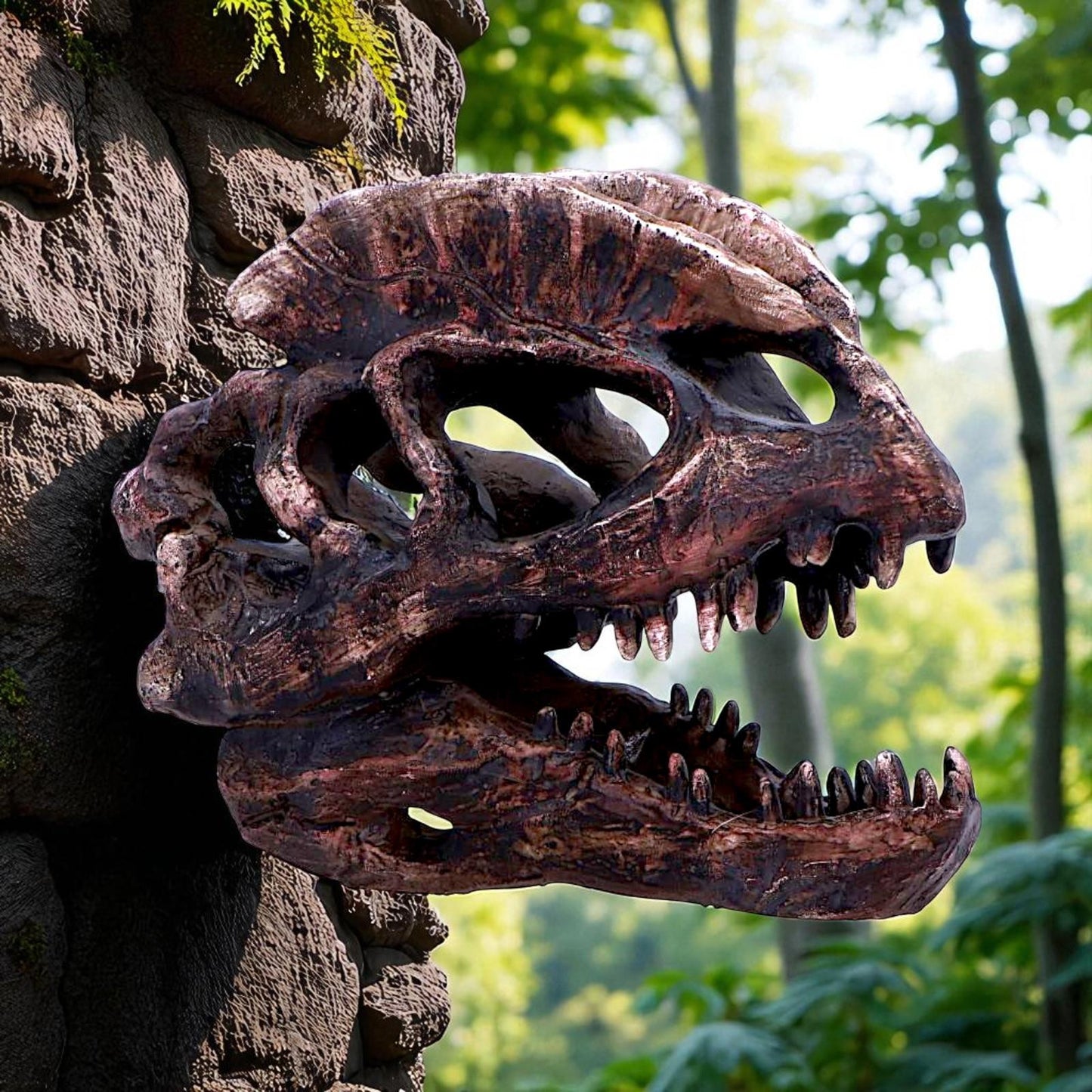 Dilophosaurus Dinosaur Skull Replica Realistic Resin Fossil Model Jurassic Fossil