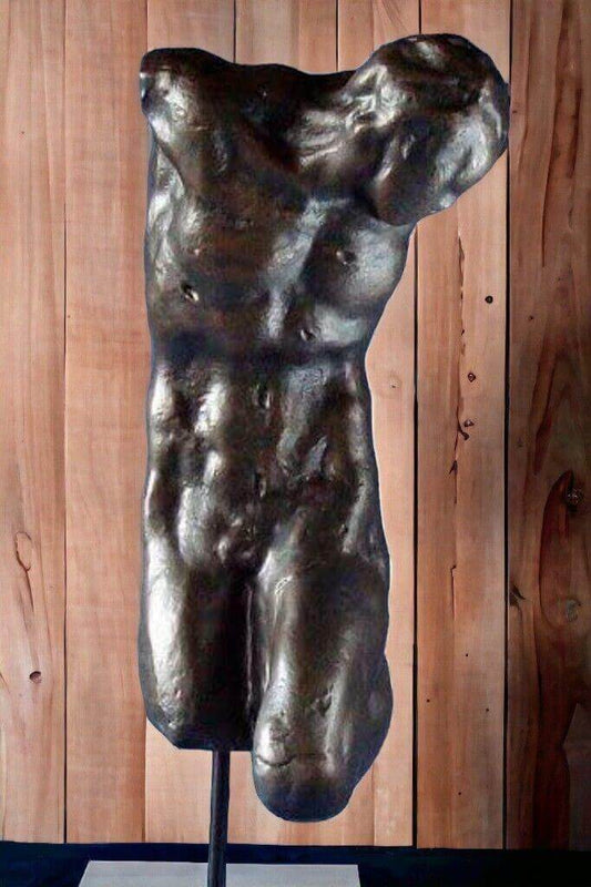 Michelangelo's Sinner on the Cross Sculpture Abstract Torso Art Classical Form