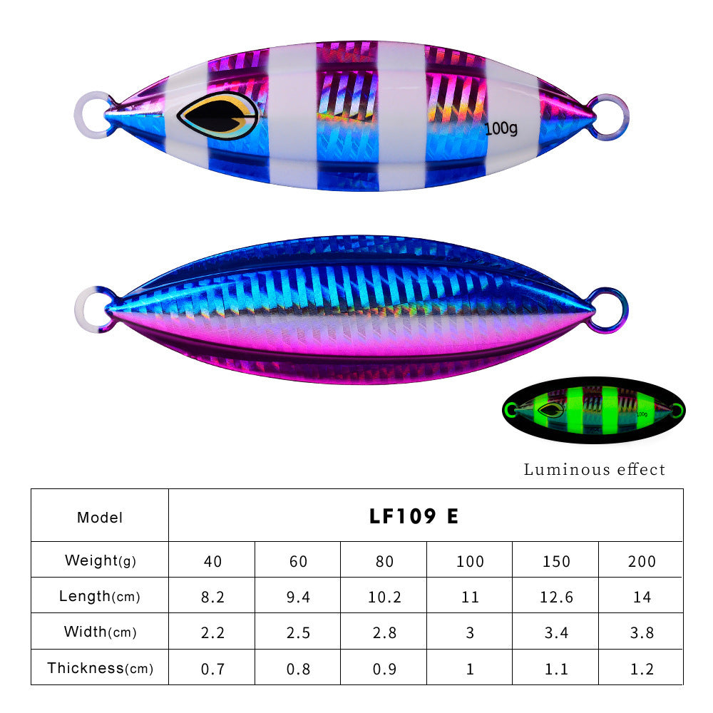 Submerged Metal Luminous Lure For Sea Fishing