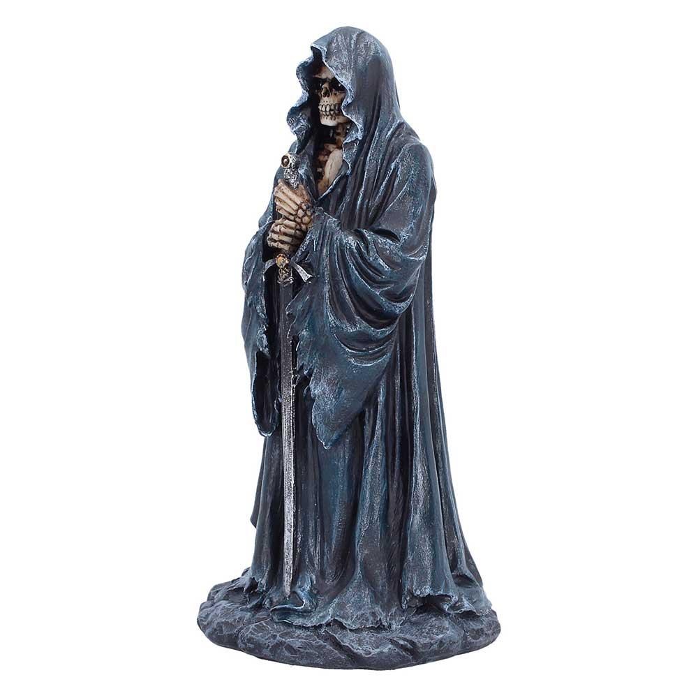 Dark Reaper Figurine Grim Skeleton Ornament Hooded Statue Gothic Fantasy