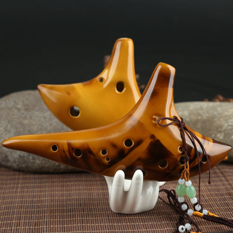 12-Hole Smoldering Ocarina – Handcrafted Fiery Wind Instrument