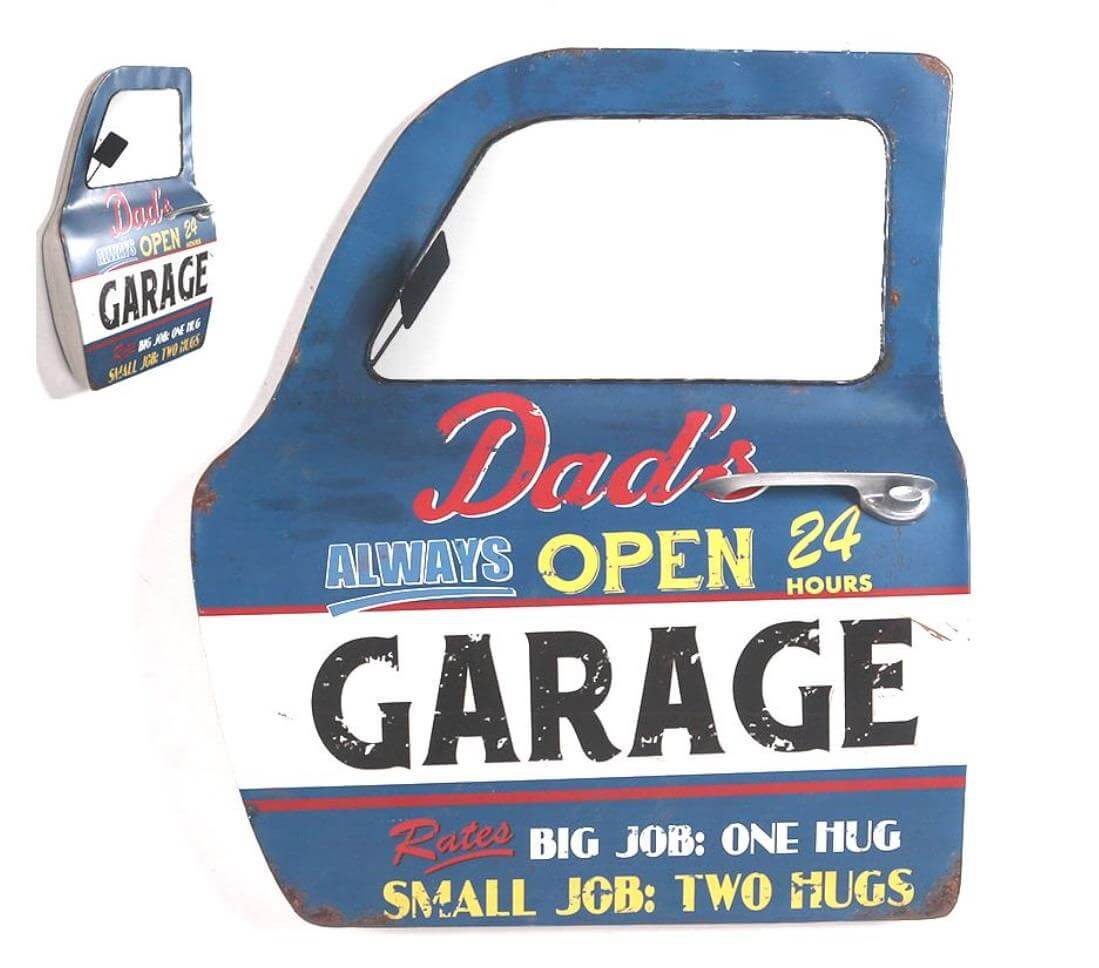 Dad's Garage Man Cave Wall Metal Sign Garage Shed Plaque Always Open-Osiris Craftworks