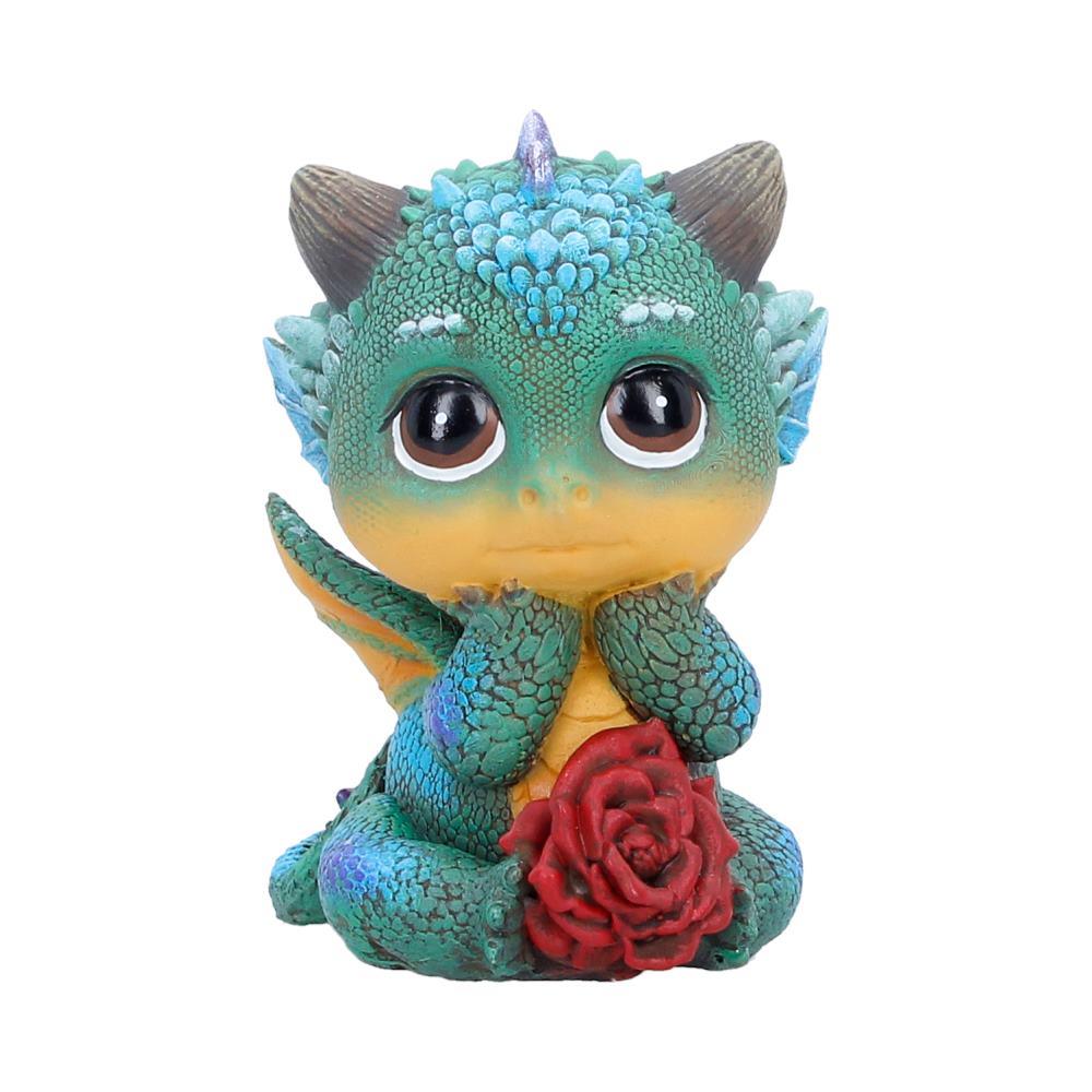 Cinders Mini Dragon Statue Whimsical Mythical Creature Rose Shelf Display Art