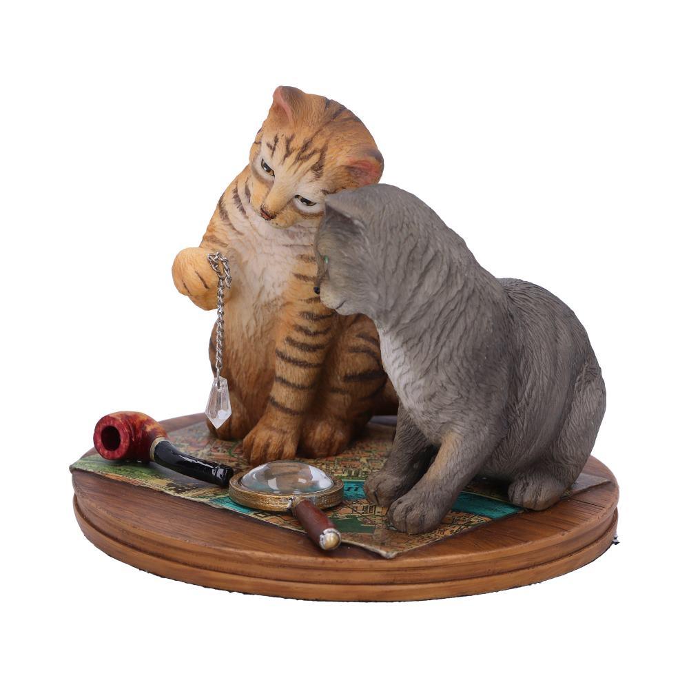 Purrlock Holmes Figurine LP Fantasy Cat Detective Decor Gothic Wiccan Alter Art