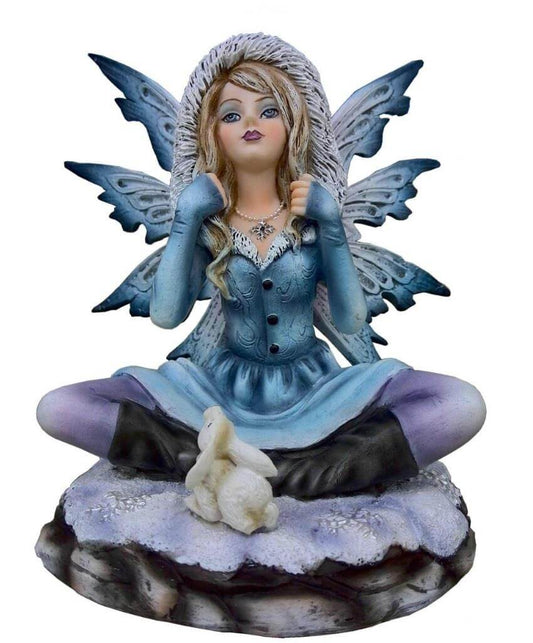 Winter Fairy Sculpture Statue Mythical Creatures Figure Pixie Ornament Elf