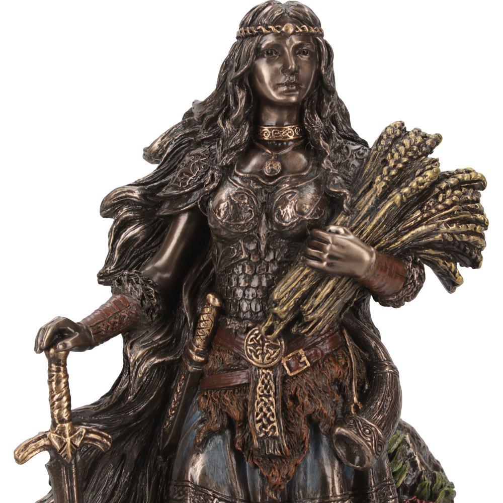 Sif Norse Goddess Bronze Figurine Mythological Viking Earth Mother Statue Decor