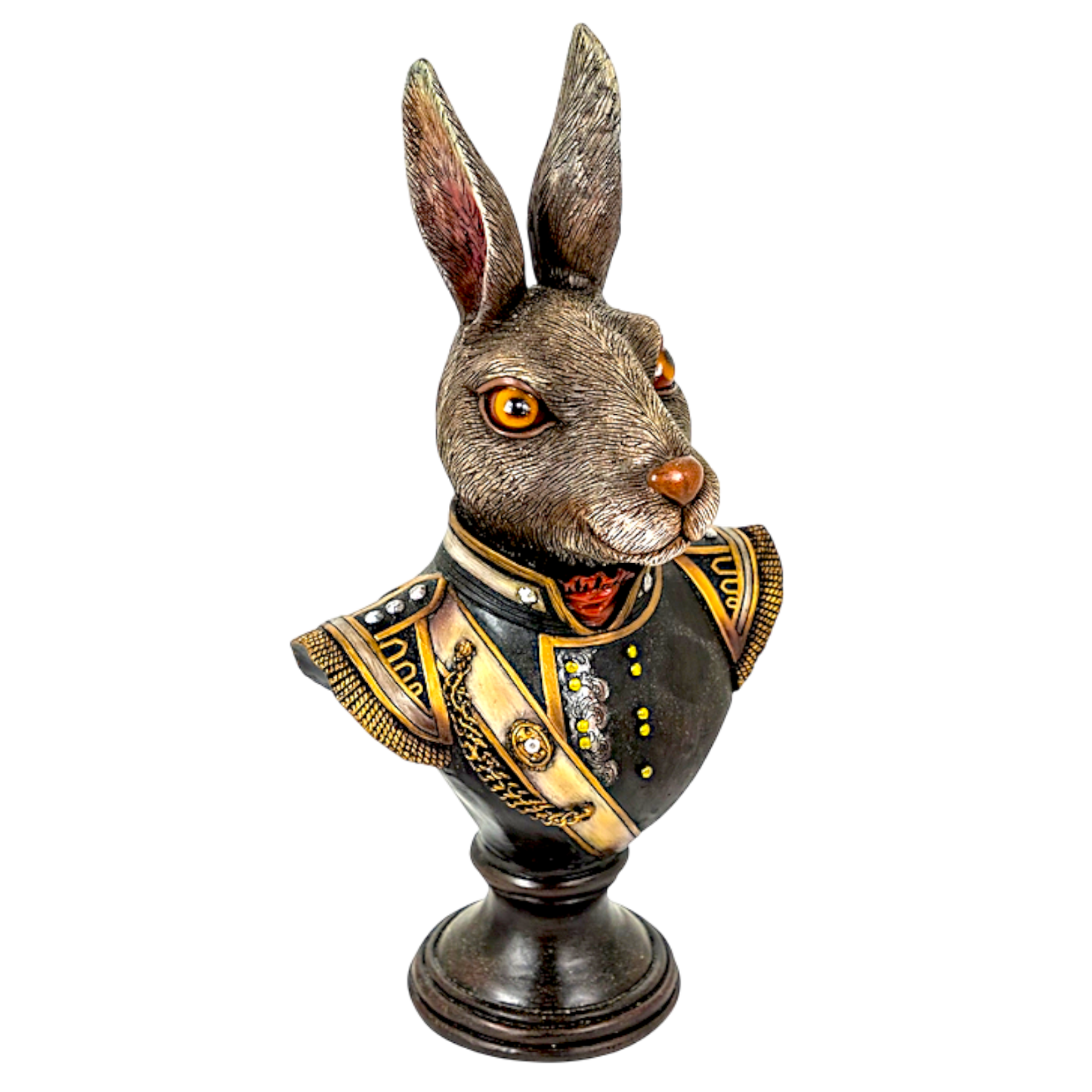 Steampunk Gentry Rabbit Bust Hare Figurine Regal Victorian Style Art Sculpture