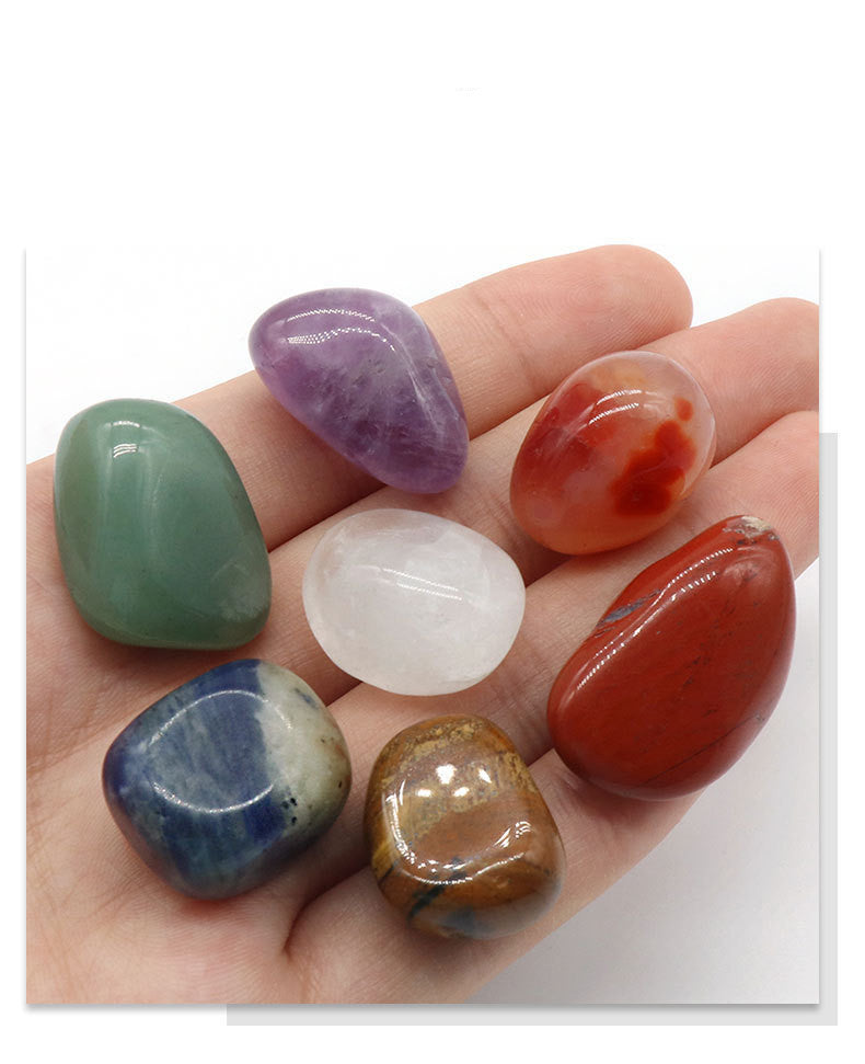 Natural Crystal Set Colorful Gravel Resin Moon