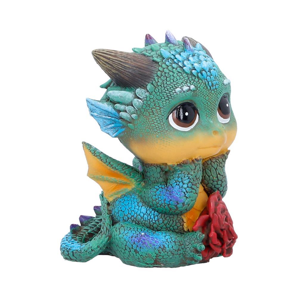 Cinders Mini Dragon Statue Whimsical Mythical Creature Rose Shelf Display Art