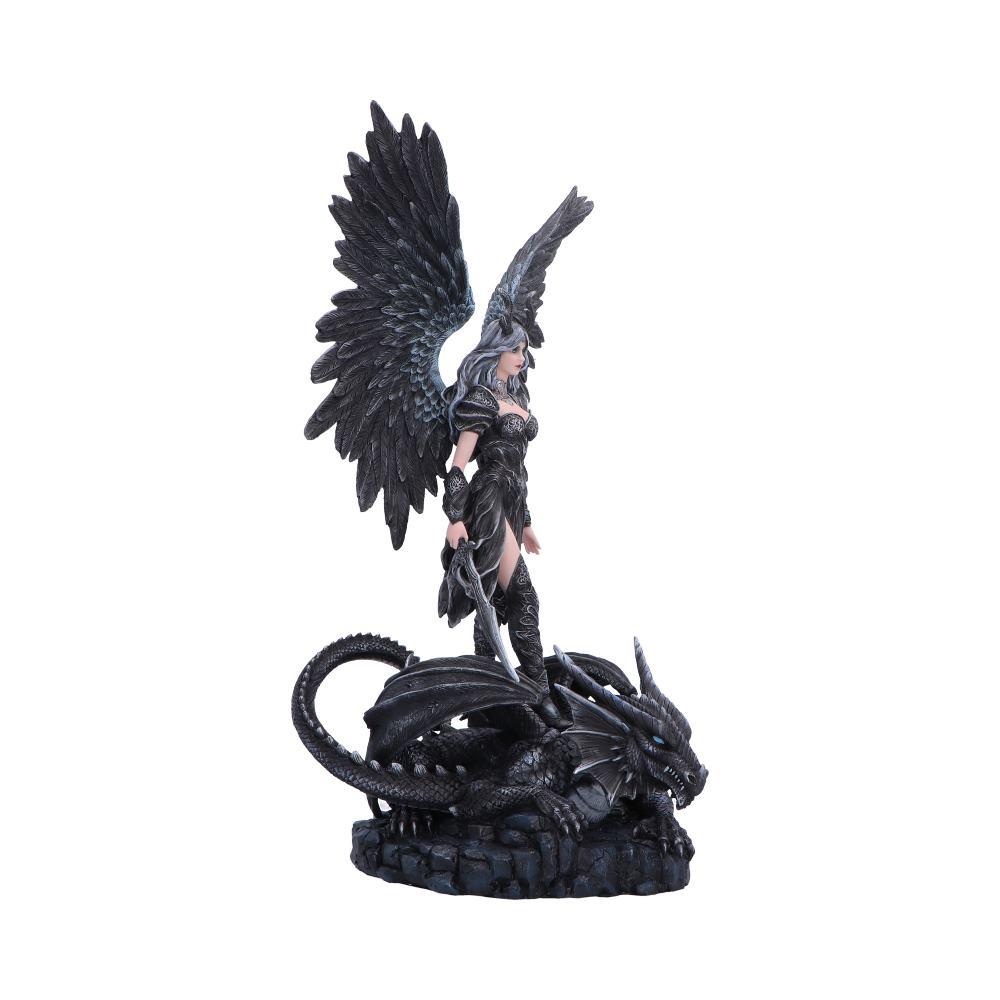 Dark Angel Fairy Statue Dragon Companion Gothic Ornament Fantasy Display Collectible