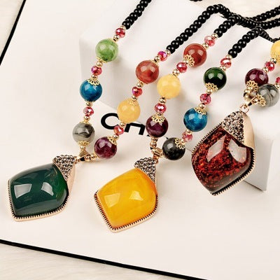 Bohemian ethnic style necklace