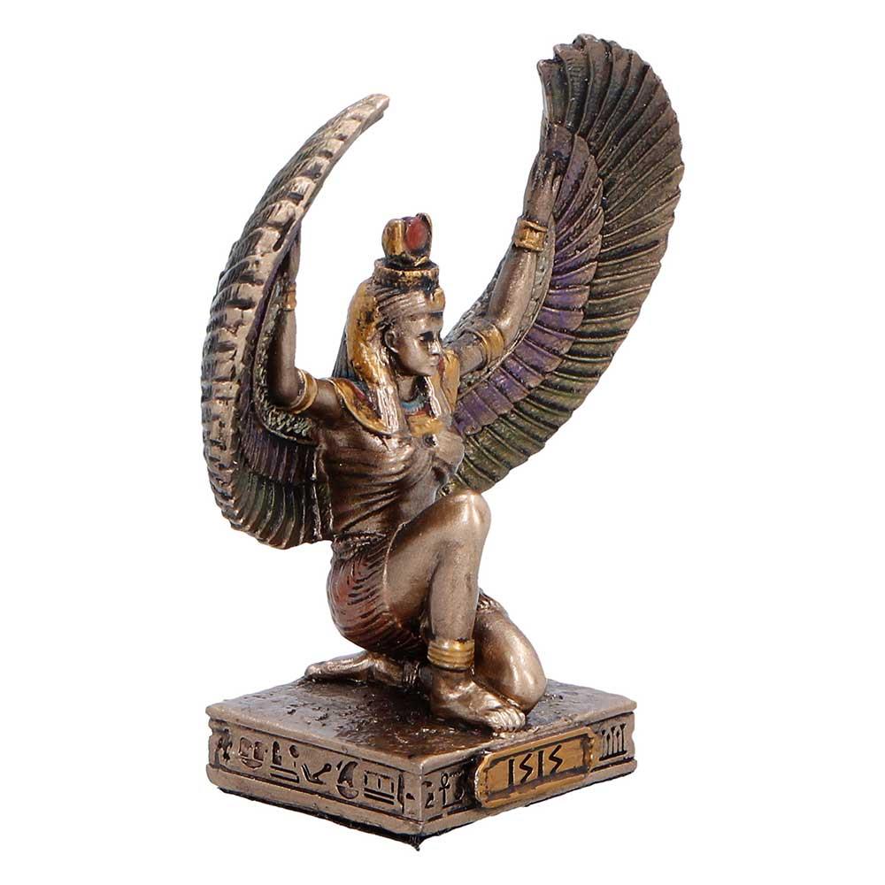 Small Isis Goddess of Magic Figurine Egyptian Mythology Winged Collectible Decor