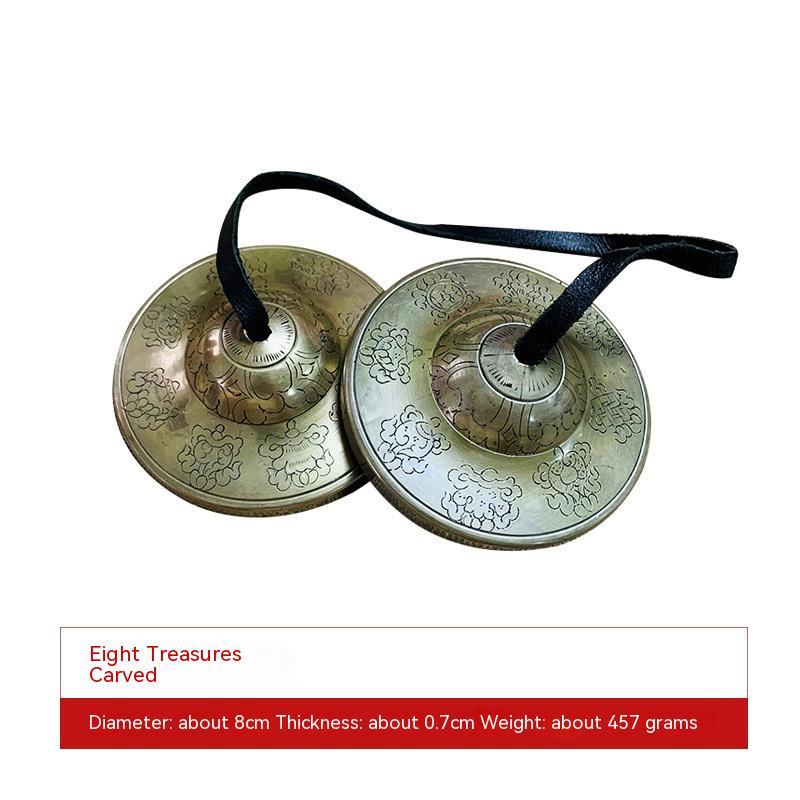 Tibetan Copper Tingsha Cymbals - Handmade Nepalese Meditation Bells, Traditional Percussion Instrument for Sound Healing and Mindfulness