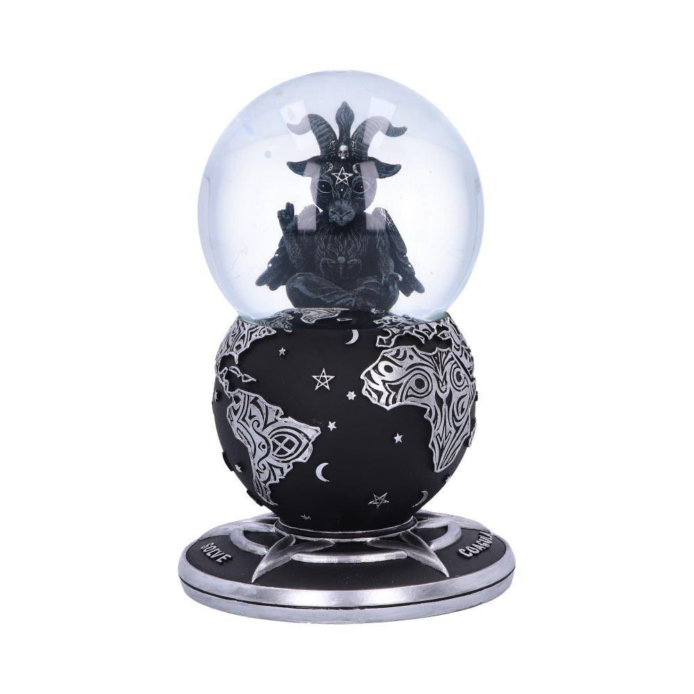 Gothic Baphomet Snow Globe Occult Home Decor Witchcraft Collectible Fantasy Art Decor