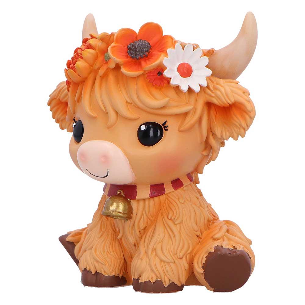 Moo Crew Marigold Flower Cow Statue Farmhouse Figurine Cute Collectable