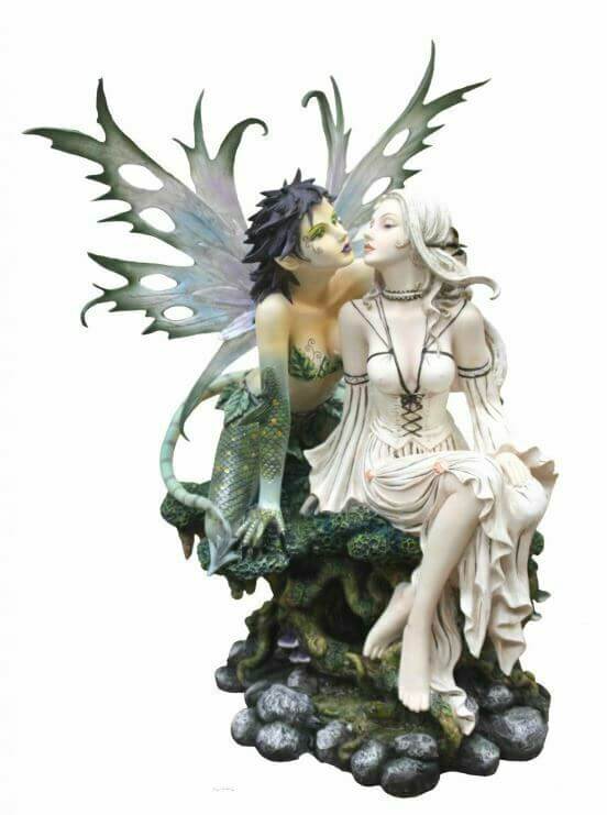 Large Fantasy Fairies Sculpture Statue Mythical Creatures Figure Gift Ornament