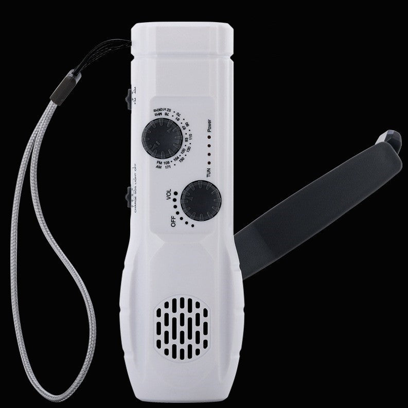 Hand-cranked Multifunctional Flashlight Radio Emergency Mobile Phone Charging Function