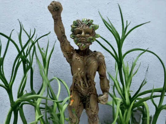 Enchanted Forest Green Man Statue | Nature Spirit Resin Figurine | Mythical Woodland Decor | Eco-Friendly Home Accent