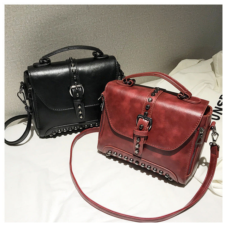 Vintage Rivet Handbag - Retro Chic Style