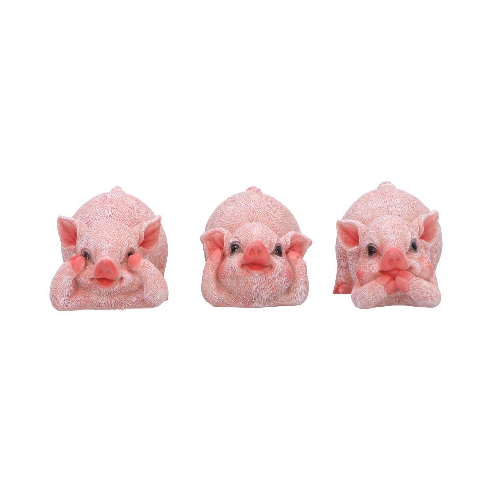 Three Wise Pigs Figurines Hear No, See No, Speak No Evil Cute Pig Ornaments Gift