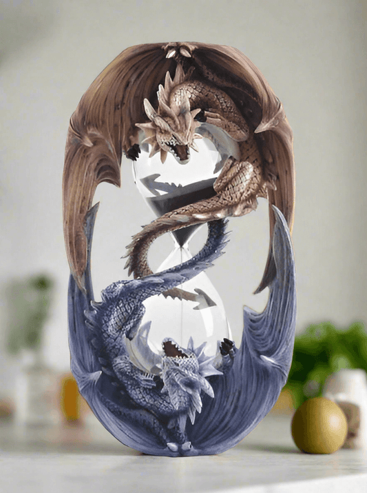 Dual Dragon Mirror by Anne Stokes | 20cm Resin Fantasy Decor | Intricate Dragon Sculpture