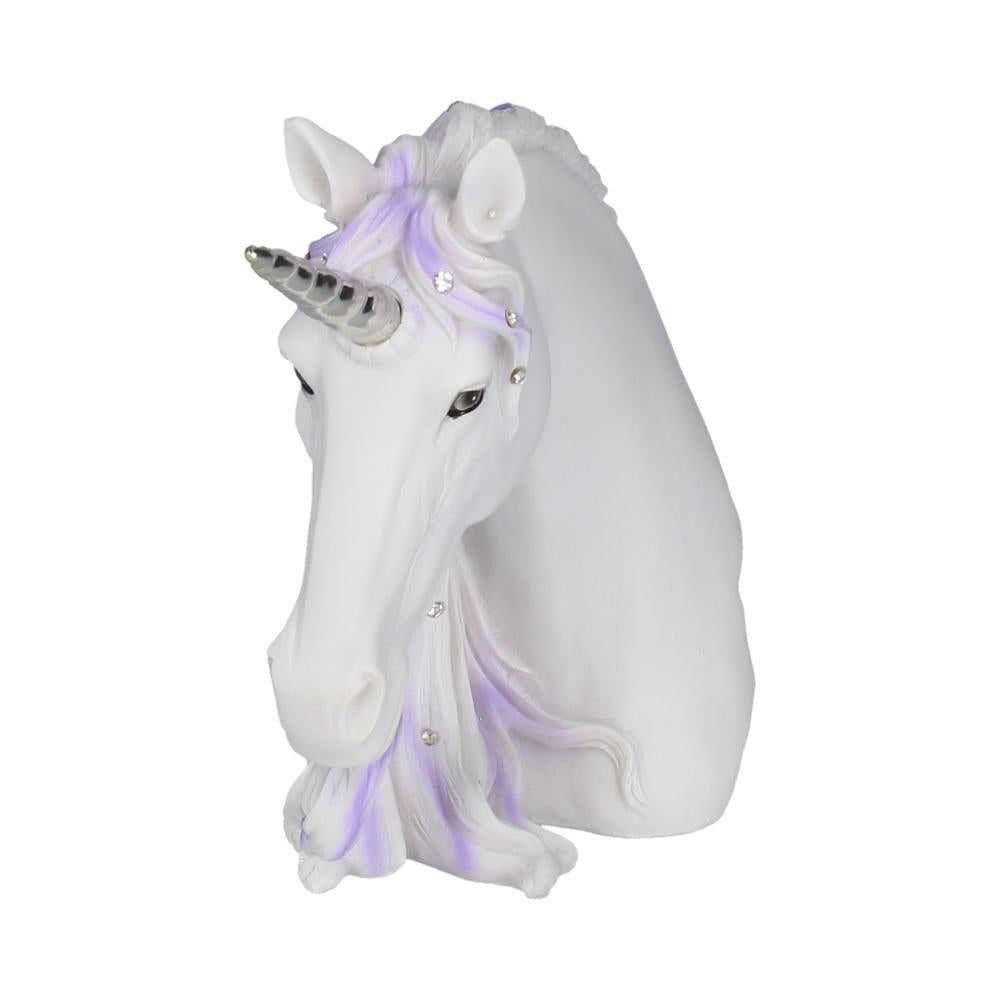 Enchanted Unicorn Bust Ornament Magical Fantasy Decor Mythical Creator Statue