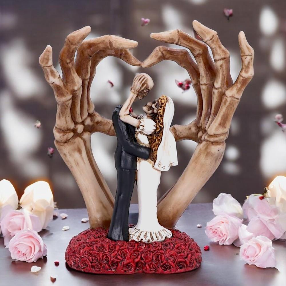 Gothic Skeleton Wedding Figurine Fantasy Art Decor Romantic Halloween Gift