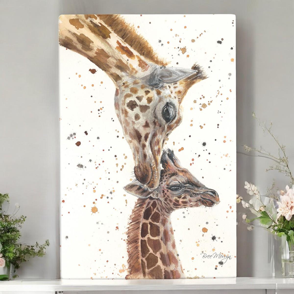 Sweet-Whispers Ceramic Art Tile by Bree Merryn - 20x30cm Wall Decor, Animal Lover’s Gift, Ready to Hang-Osiris Craftworks