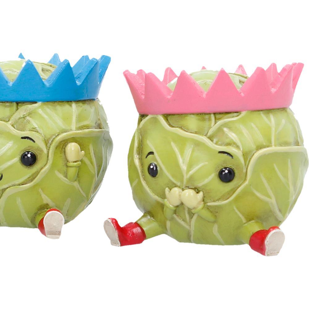Three Wise Sprouts Crowned Figurines Novelty Christmas Ornament Cute Gift