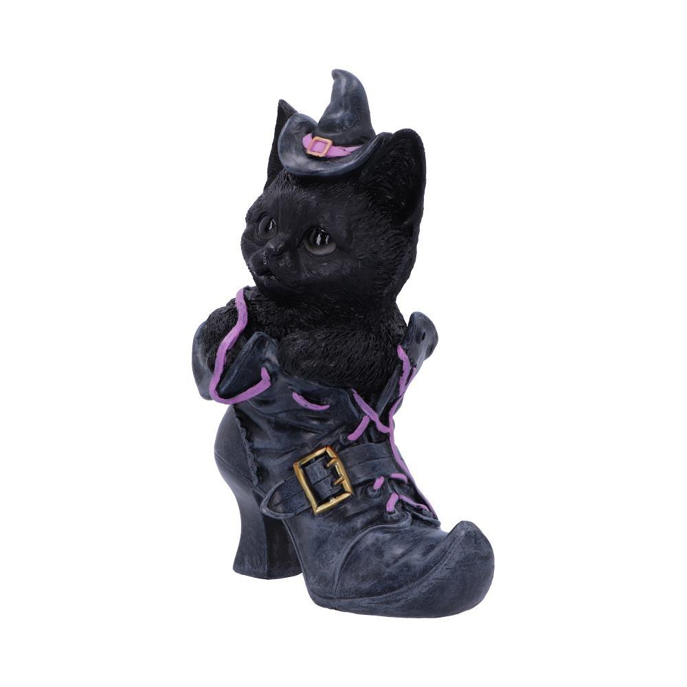 Mischievous Familiar Black Cat Figurine Witch Shoe Ornament Gothic Wiccan Decor