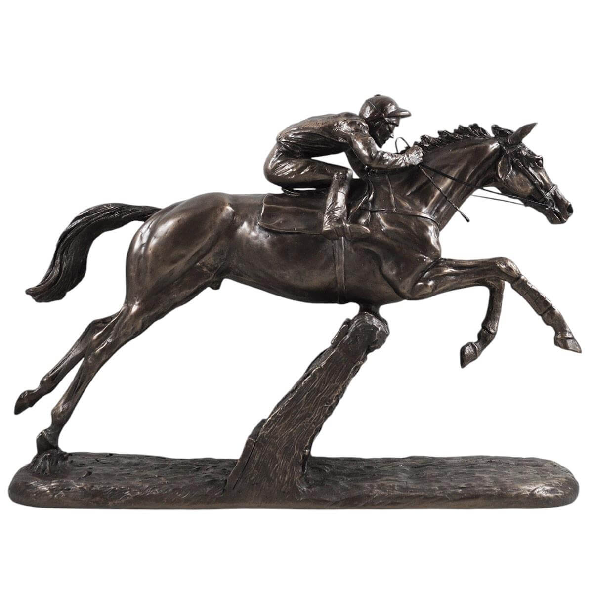 The Hurdler Bronze Effect Horse Sculpture by Harriet Glen | Equestrian Art for Home Decor