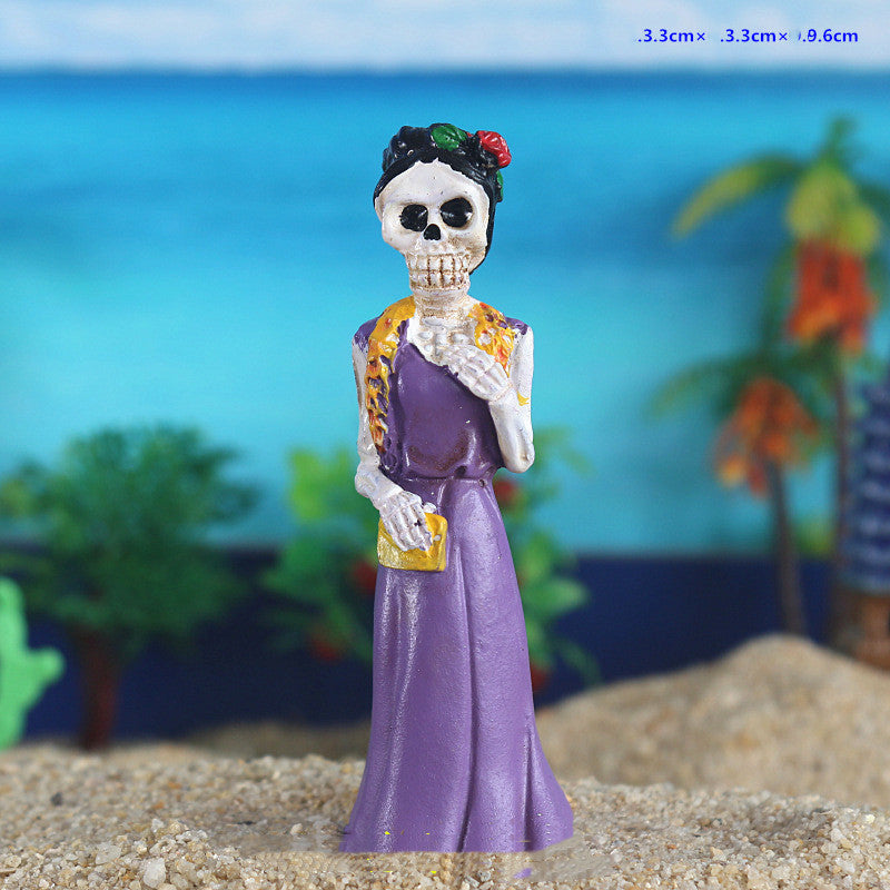 Zombie Skull Couple Halloween Sand Table Sandware Resin Crafts Decoration