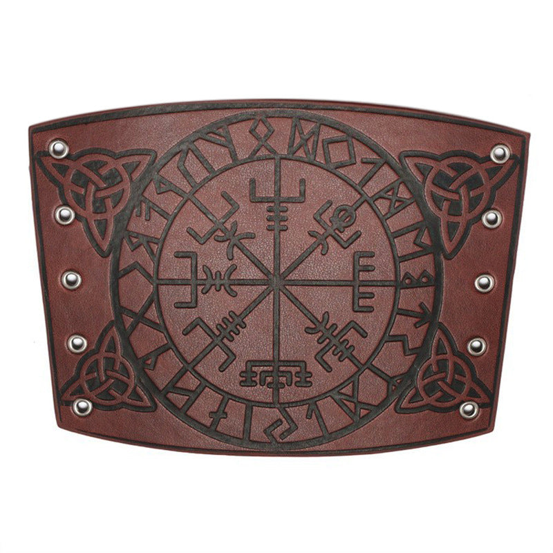 Leather Arm Guard Retro Nordic Viking Totem Punk Strap