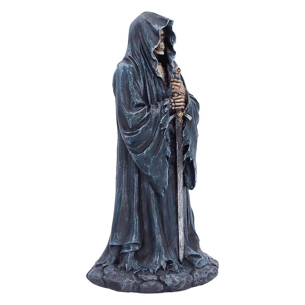 Dark Reaper Figurine Grim Skeleton Ornament Hooded Statue Gothic Fantasy