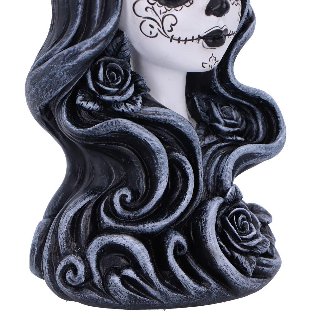 Gothic Backflow Incense Burner Day of the Dead Lady Skull Holder Halloween Art
