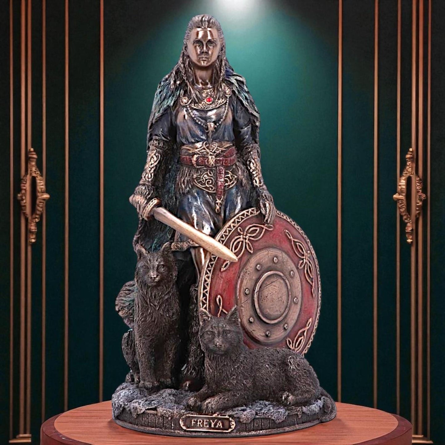Freya Goddess Figurine Norse Warrior Deity Statue Pagan Mythology Love & War