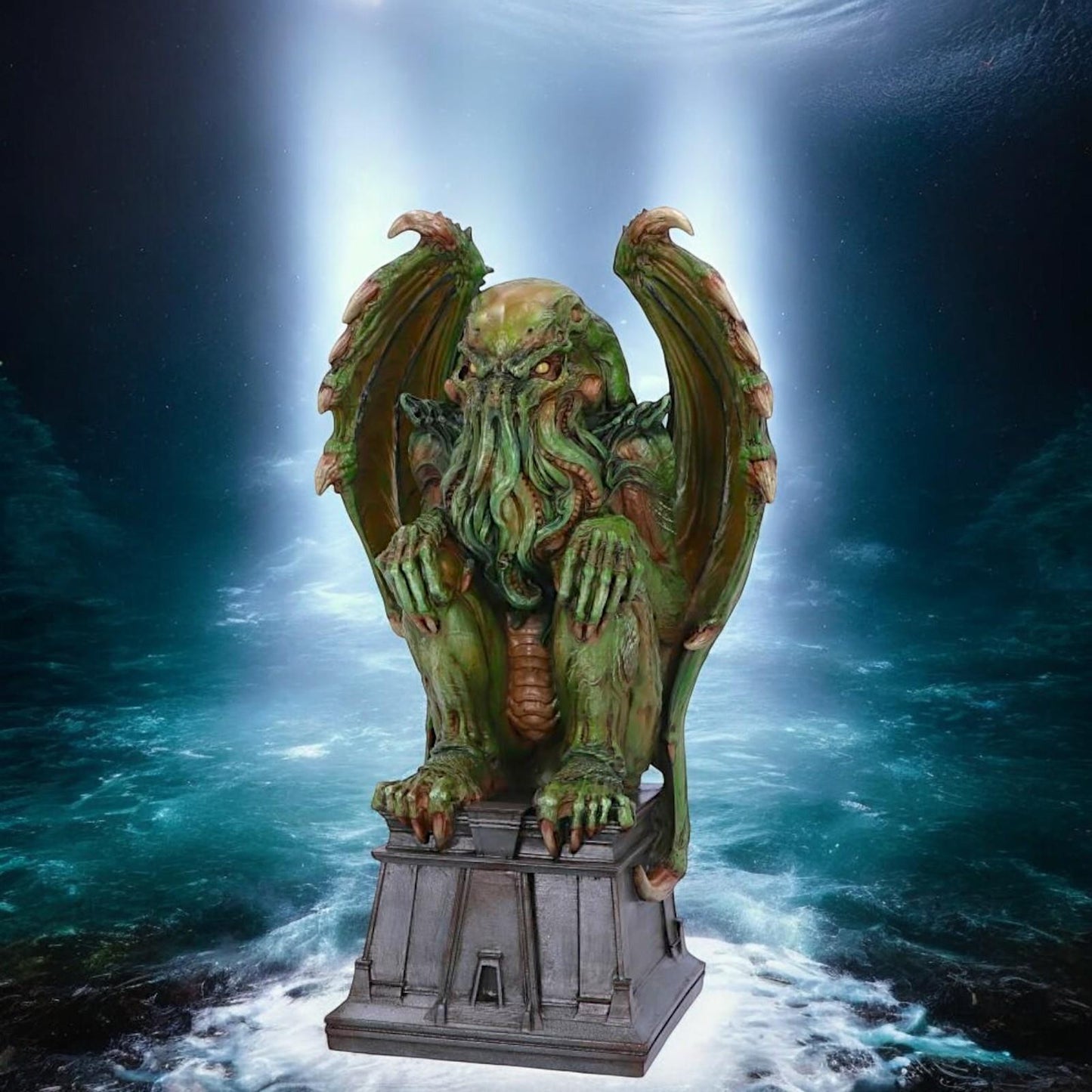 James Ryman Cthulhu Figurine 32cm | Gothic Mythos Collectible Resin Ornament, Hand-Painted