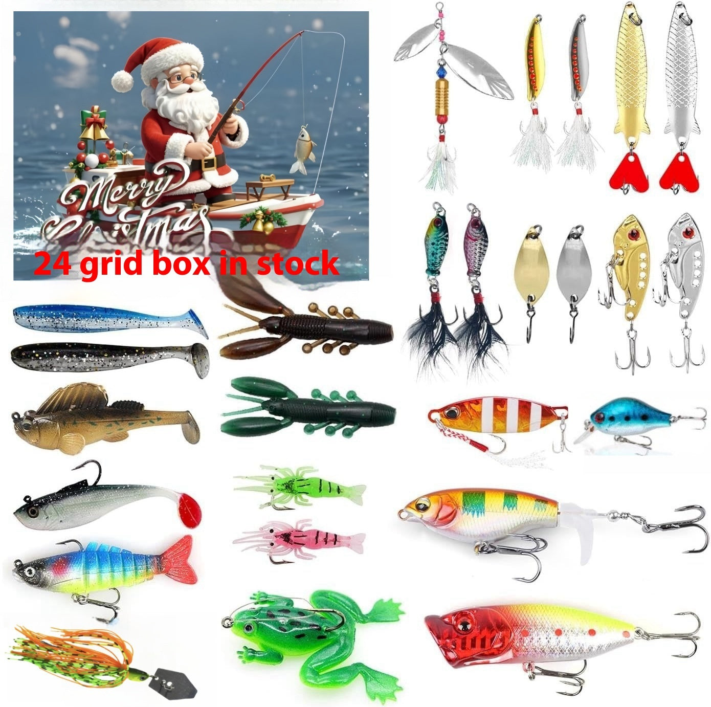 Fashion Creative Fishing Christmas Gift Suit