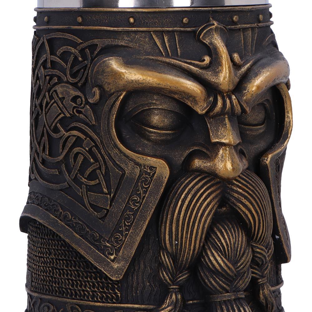 Norse Odin Tankard Viking God Drinking Mug Mythology Valhalla Collectible