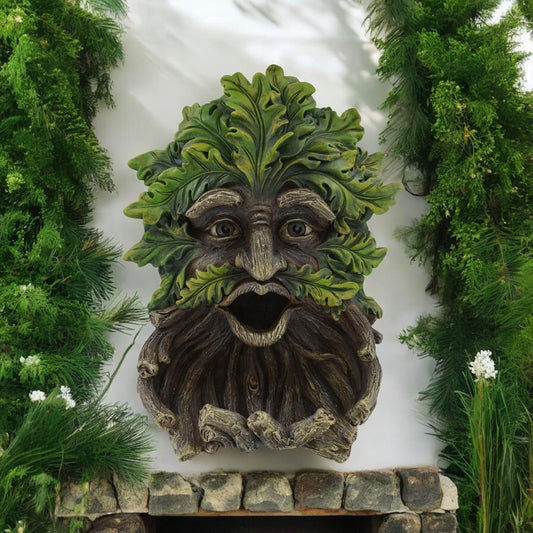 Treant Face Wall Plaque Bird Feeder House Greenman Garden Decorative Gift Decor. 31cm