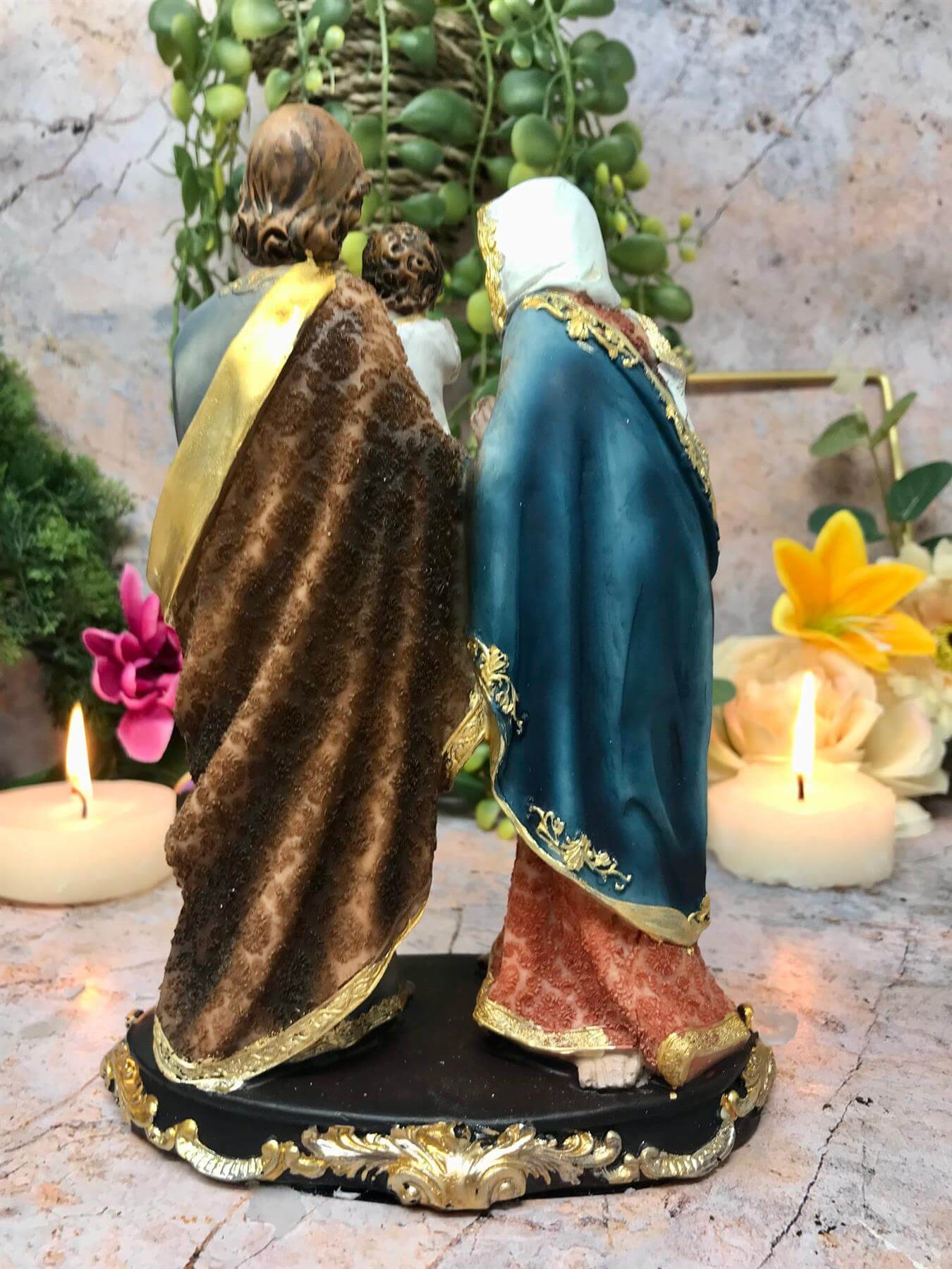 Holy Family Statue of the Virgin Mary Joseph and Jesus Religious Ornament Figure Home Decor