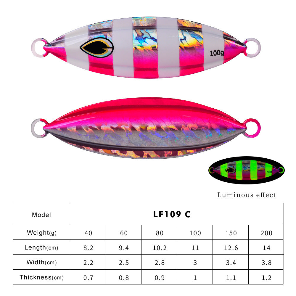 Submerged Metal Luminous Lure For Sea Fishing