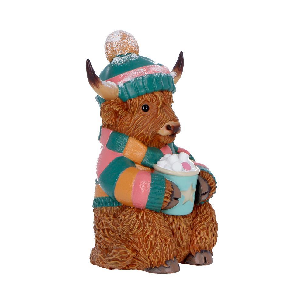 Highland Cow Statue Figurine Ornament Christmas Winter Scottish Cow Gift
