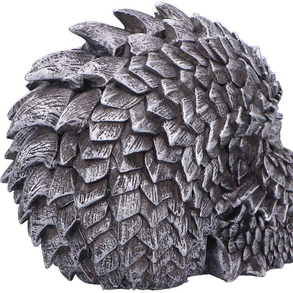 Dragon Scale Skull Statue Scaled Remains Figurine Gothic Collectible Ornament
