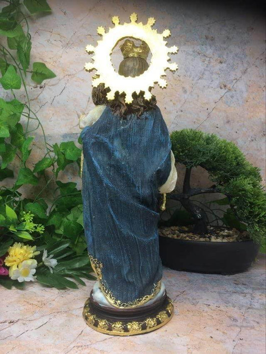 Our Lady of Mount Carmel Virgin Mary Sculpture Statue Religious Ornament 33 cm