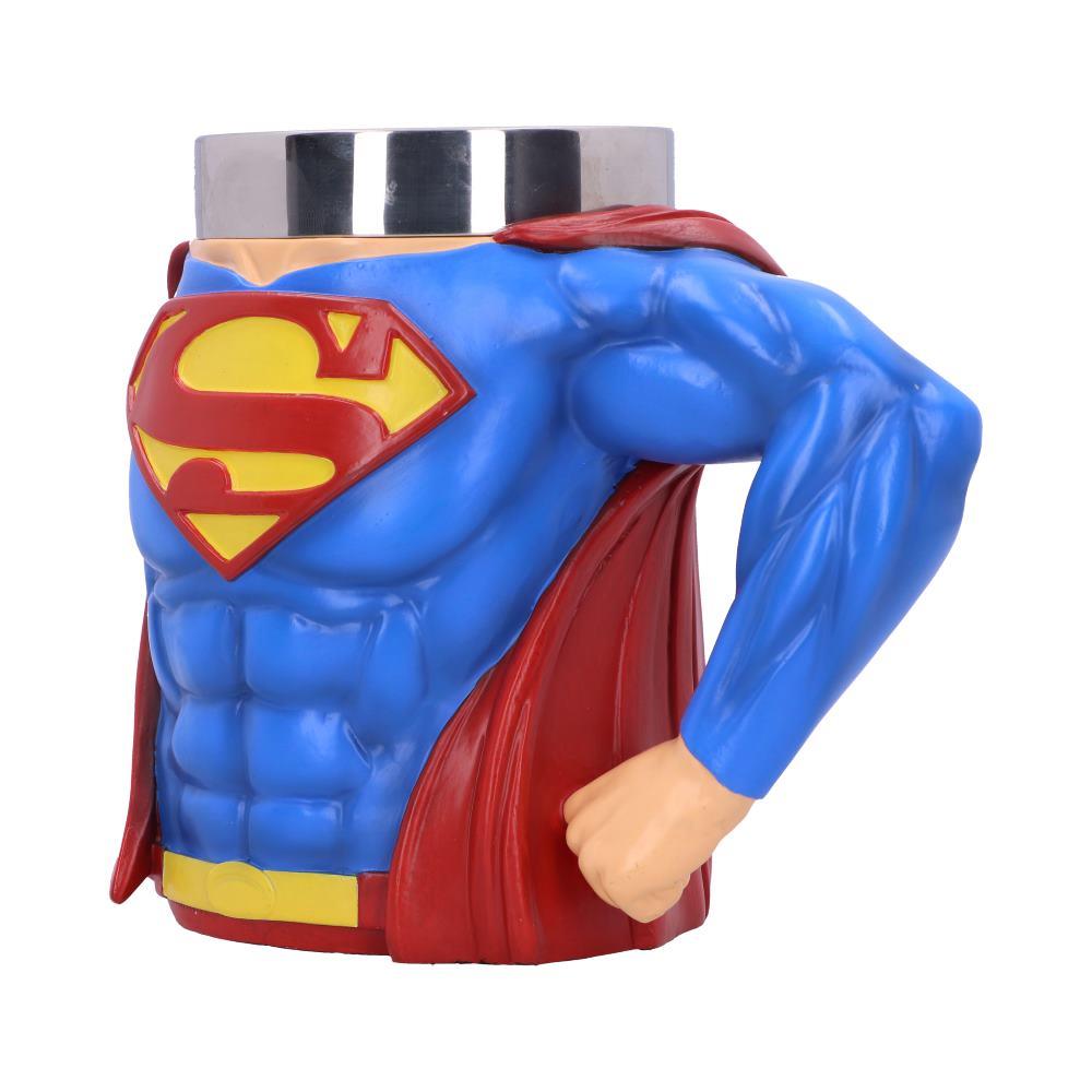 Official Superman Tankard DC Comics Mug Hero Chest Drinkware with Cape Gift
