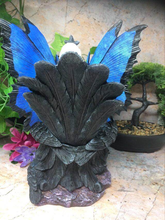 Dark Fairy and Ravens Companion Sculpture Statue Mythical Creatures Figure Gift