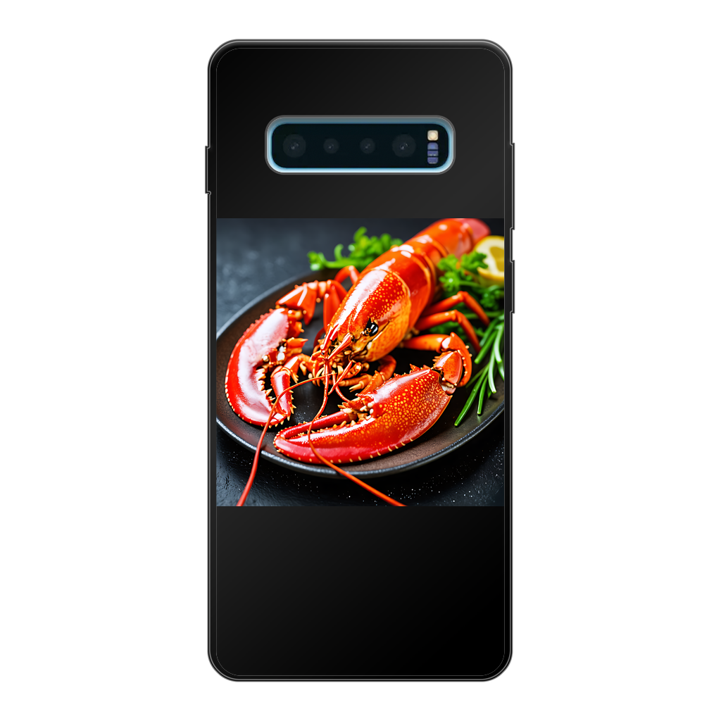 Food Back Printed Black Soft Phone Case