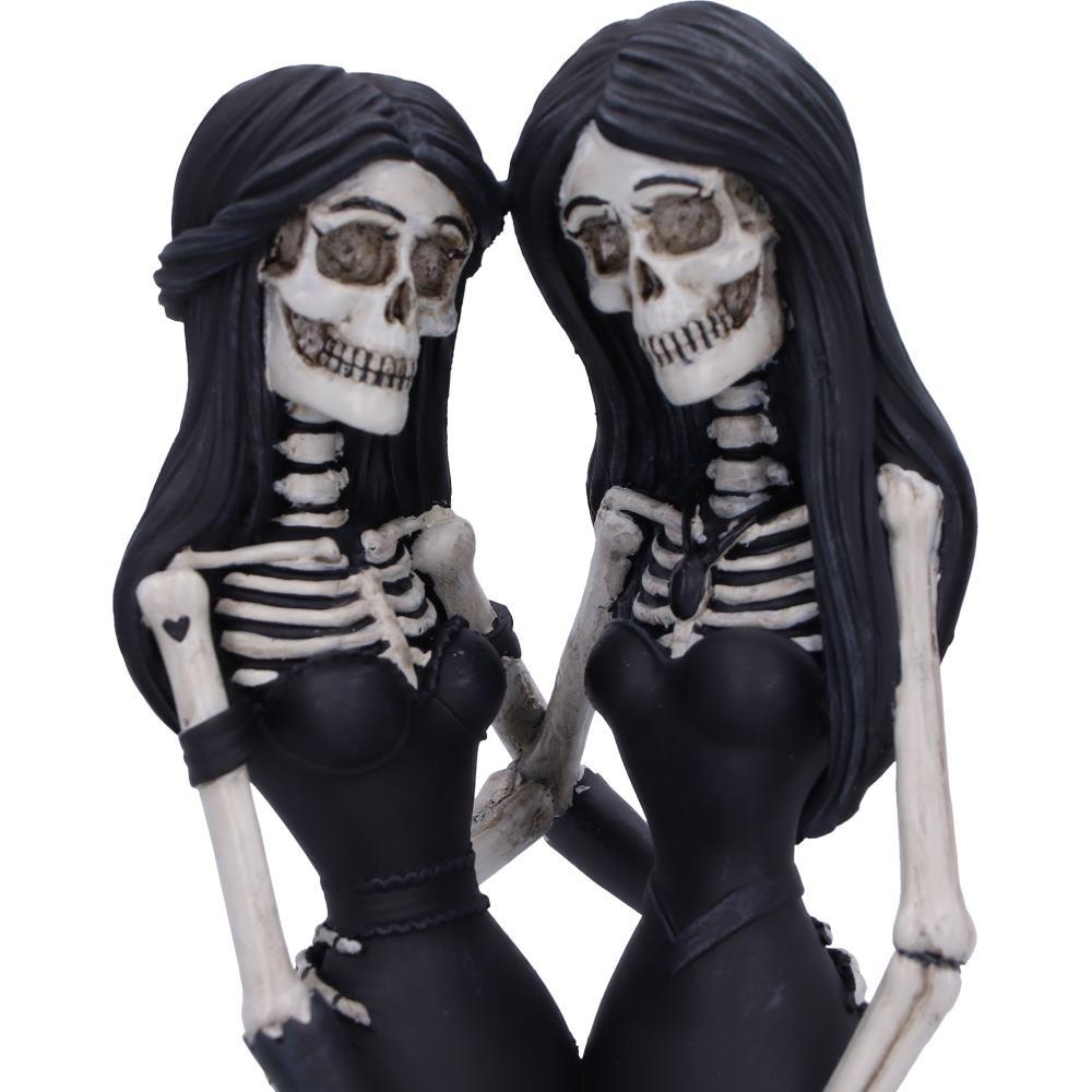 Gothic Couple Figurine Eternal Sisters Ornament Fantasy Macabre Decor Statue
