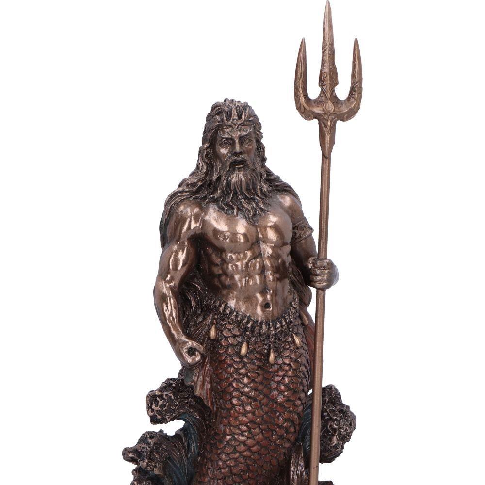 Poseidon God of the Sea Bronze Figurine 18.5cm | Mythology Decor Statue Gift